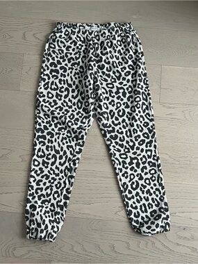 Grayson Threads Black & Cream Leopard Print Pants
